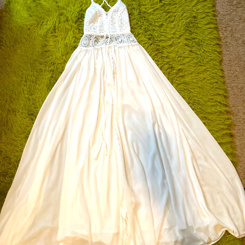 Fashion Nova White Dress, SMALL